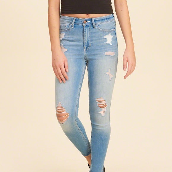 Hollister Denim - high rise cropped skinny jeans
